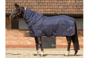 Mark Todd Ultimate Heavy Stable Rug in Plaid Navy/Beige/Royal Blue - RRP £119.99
