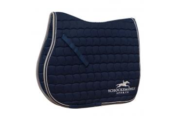 Schockemohle Dynamite Jumping Pad with Logo - Navy/Stone - Full Size