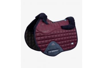 Premier Equine Capella Close Contact Merino Wool GP / Jump Square Wine / Navy Wool - Full Size